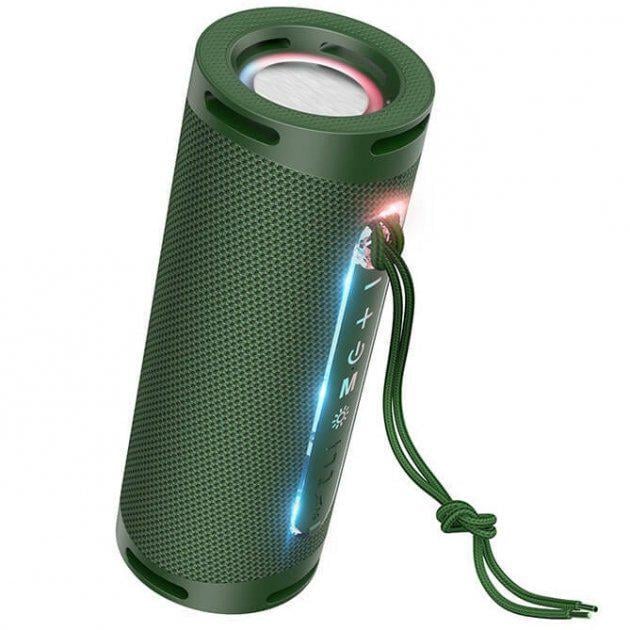 Портативная колонка HOCO Dazzling pulse sports BT speaker HC9 |BT5.1, TWS, AUX, FM, TF, USB, 5Hours, 5W| green Портативная колонка HOCO Dazzling pulse sports BT speaker HC9 |BT5.1, TWS, AUX, FM, TF, USB, 5Hours, 5W| green