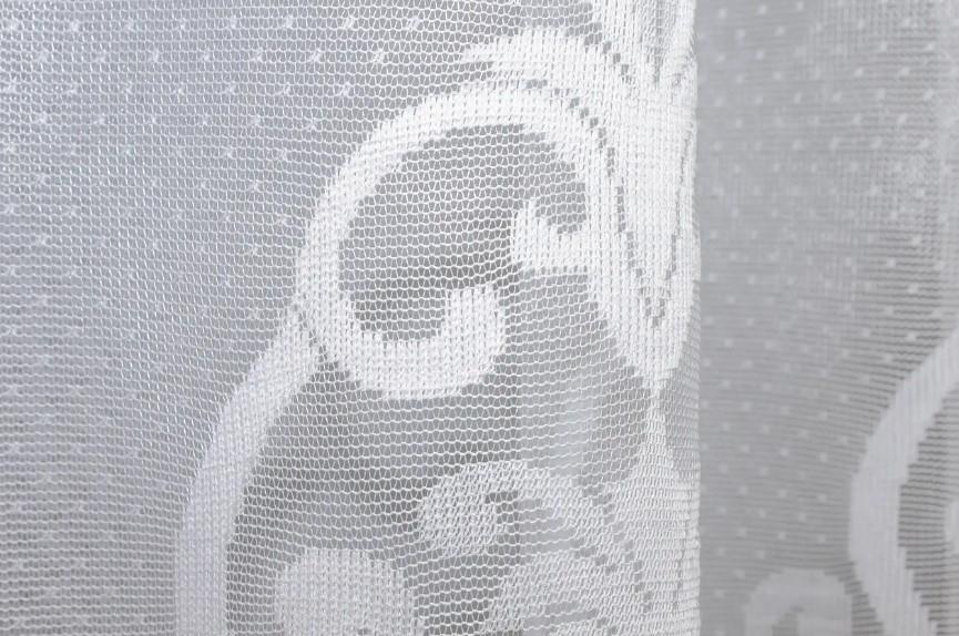 Тюль жаккард Розалия Белый (1275т) - фото 5