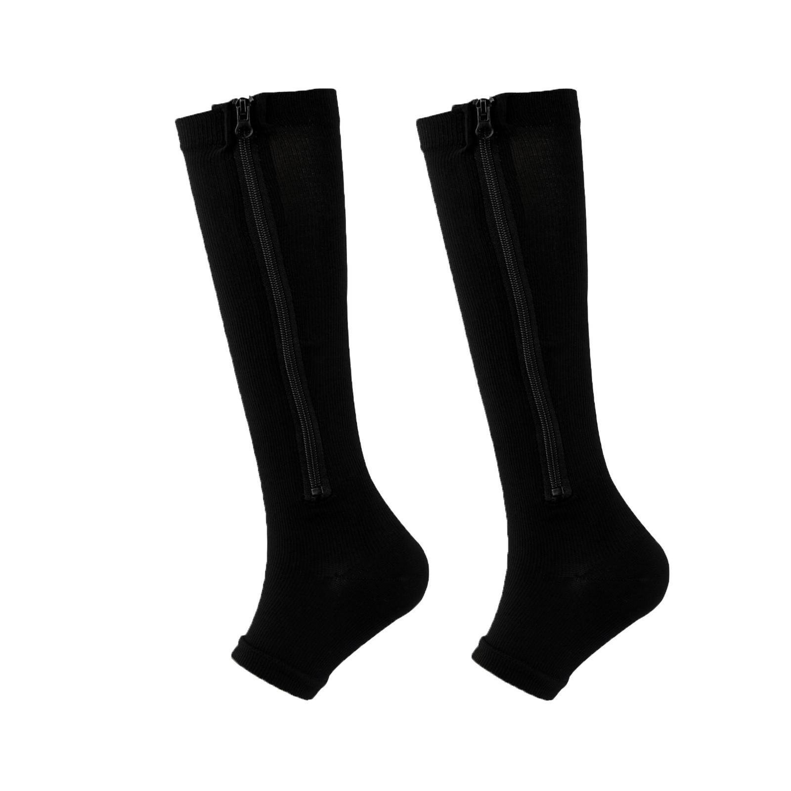 Чулки от варикоза на молнии Zip Sox S/M Черный (1002878-Black-S/M) - фото 1