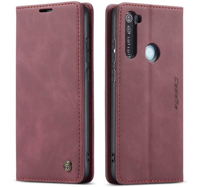 Чехол книжка с магнитом CaseMe Xiaomi Redmi Note 8 2021 Wine (27374-42)