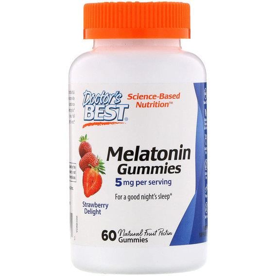 Мелатонин для сна Doctor's Best Melatonin 5 мг 60 Gummies Strawberry Delight (DRB-00508)