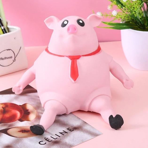 Игрушка-антистресс сквиш Pig 50 см Pink (784779949) - фото 4