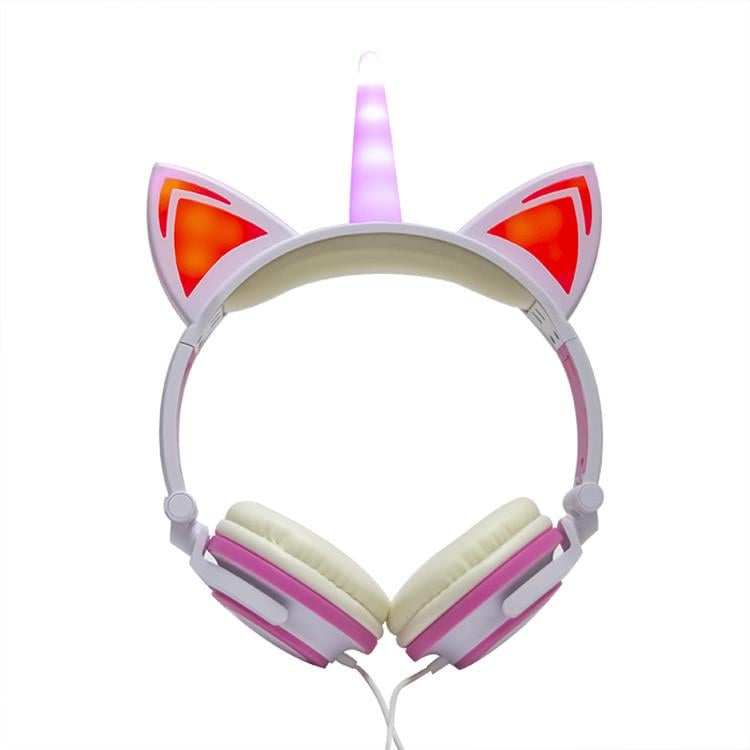Наушники LINX Unicorn Ear Headphone с ушкамиг LED Розовый (SUN2996) Наушники LINX Unicorn Ear Headphone с ушкамиг LED Розовый (SUN2996)