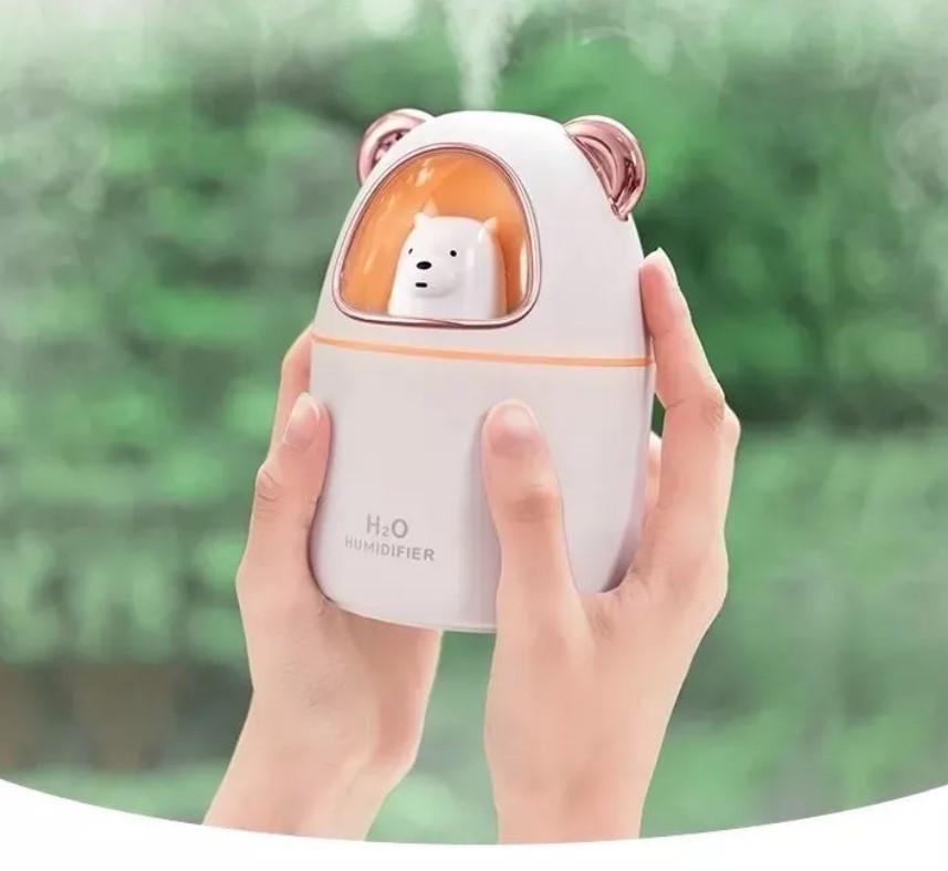 Увлажнитель воздуха с подсветкой Humidifier H20 8023 350 мл Розовый - фото 4