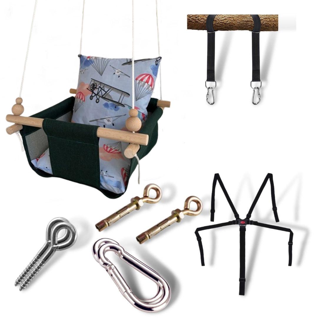 Дитяча гойдалка Infancy Літаки Темно-зелений (9677824)