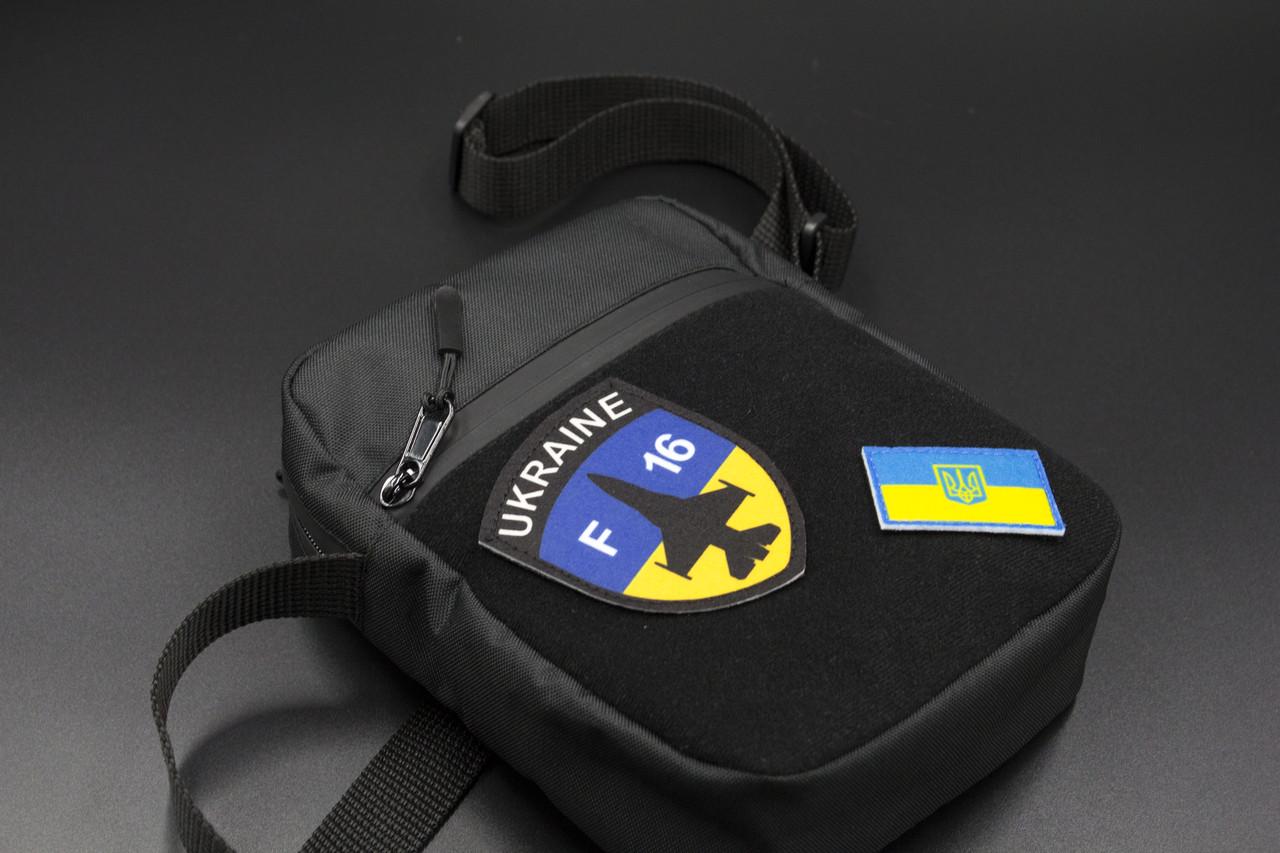 Сумка через плече з патчами UKRAINE F16 (23830449) - фото 7 Сумка через плече з патчами UKRAINE F16 (23830449) - фото 7