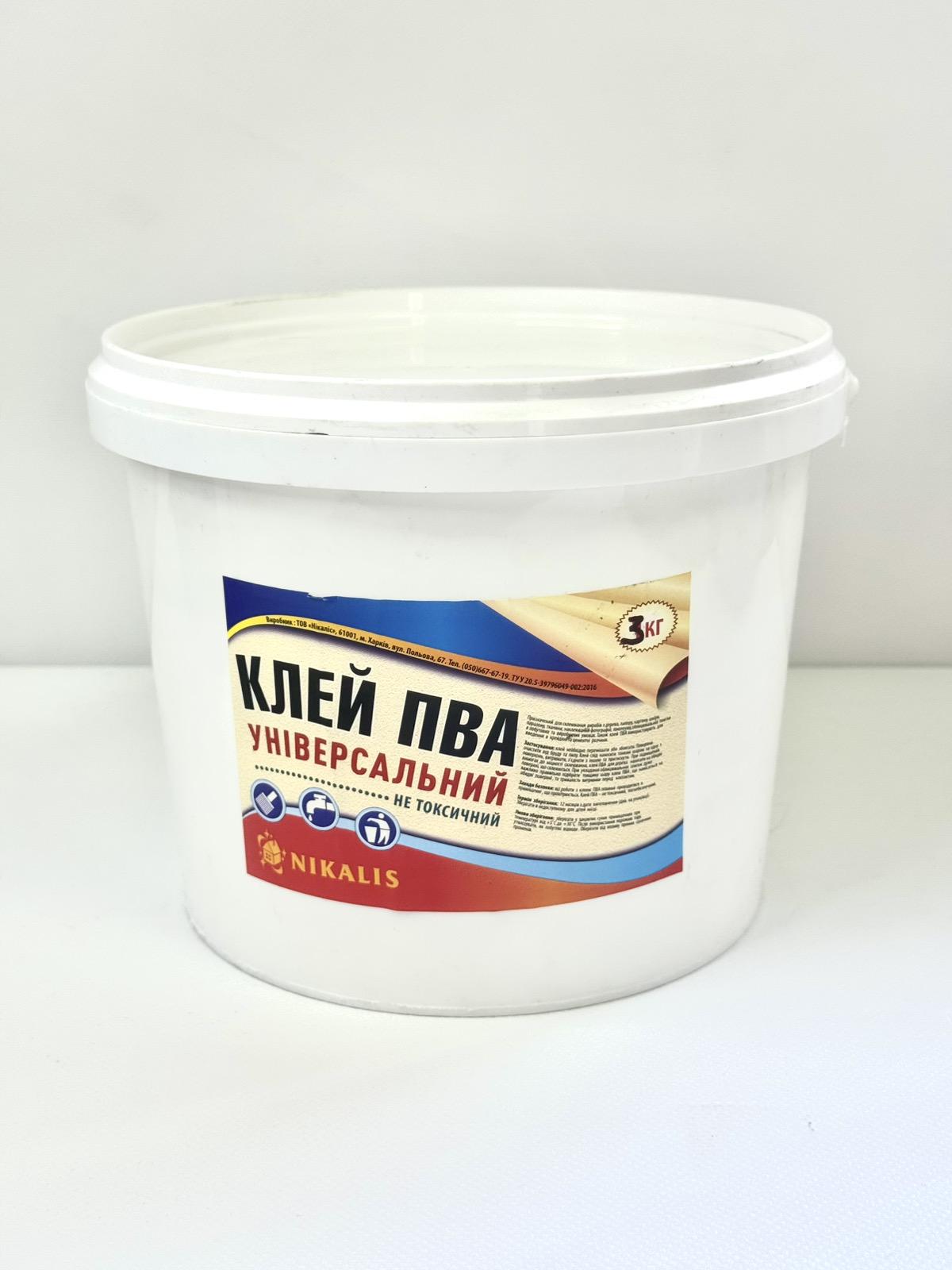 Клей ПВА строительный Nikalis 3 кг