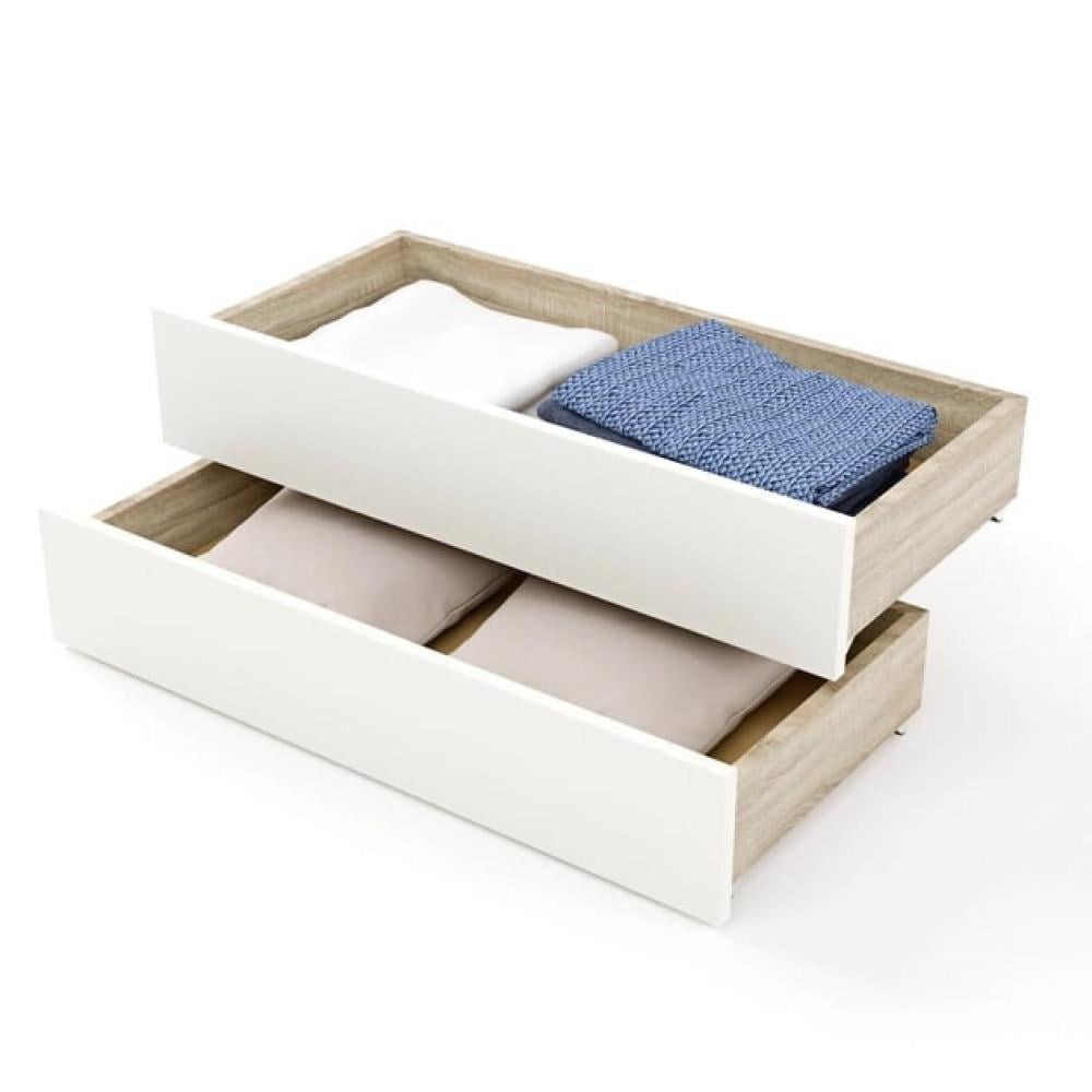 Ящик выдвижной к кровати Соната-800 Эверест 980х610х210 мм 2 шт. Дуб сонома/Белый (EVR-20237)