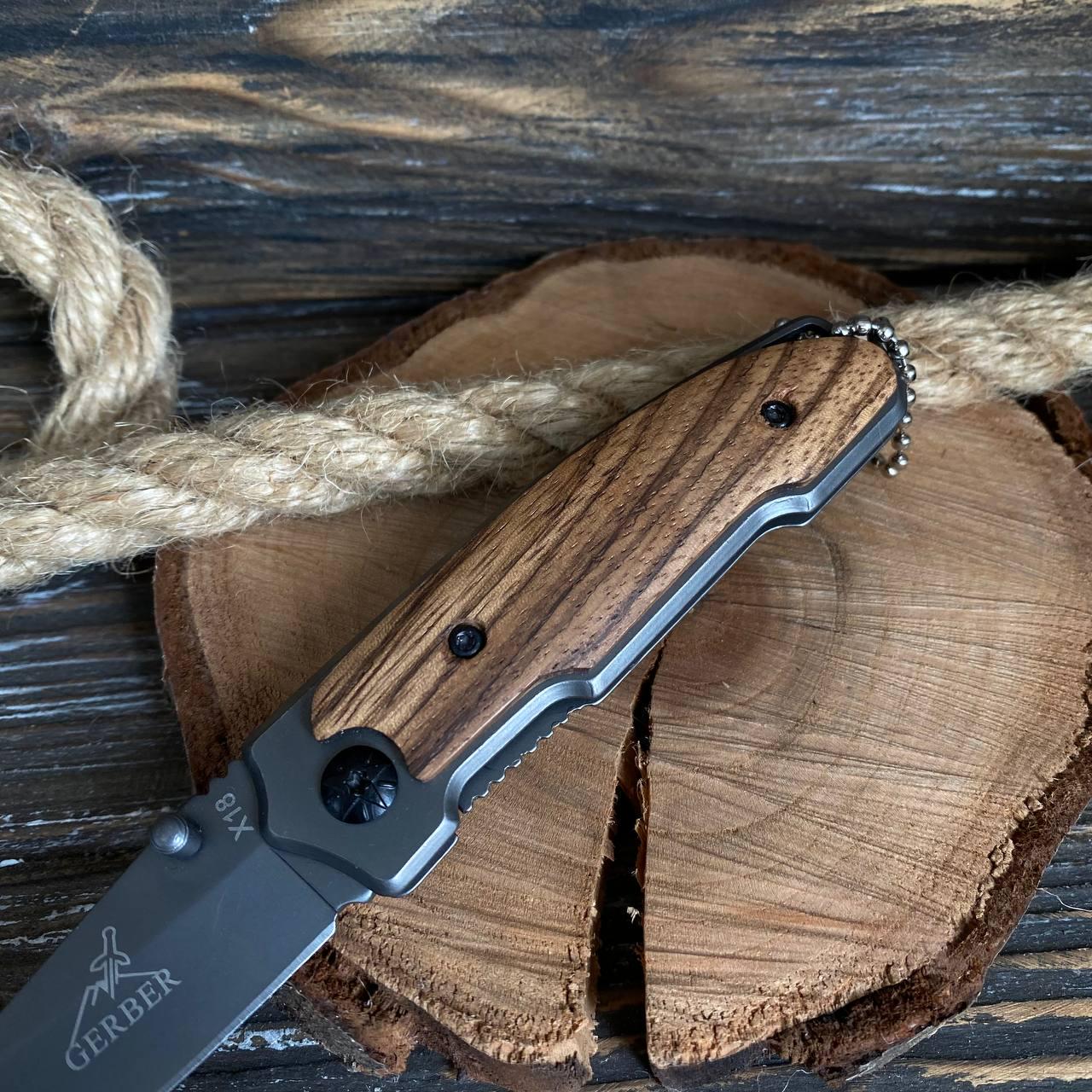 Нож складной туристический длина клинка 65 мм (945)