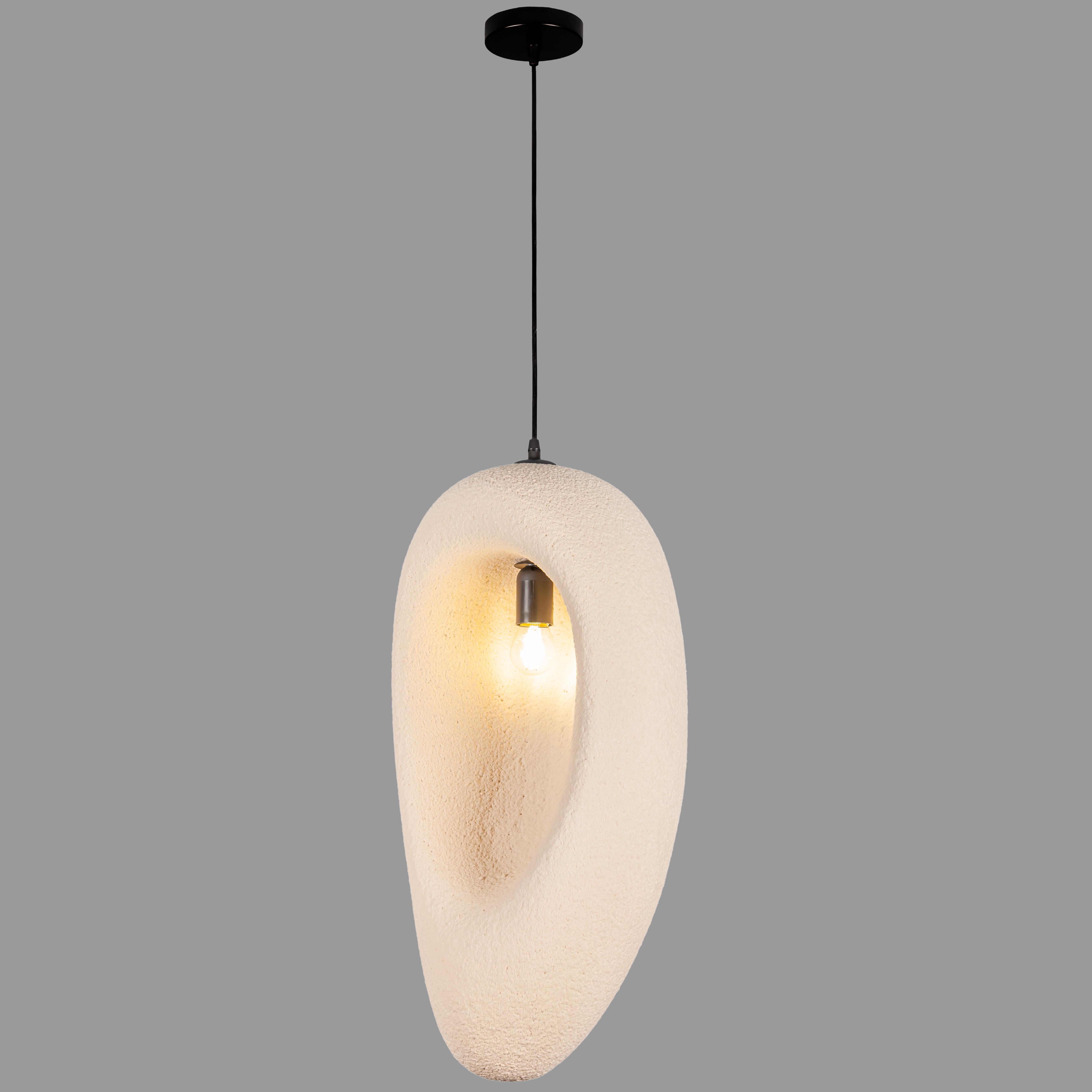 Люстра подвесная гипсовая Ракушка Wabi-Sabi 28х58 см (909-XL3576 (260) BEIGE)