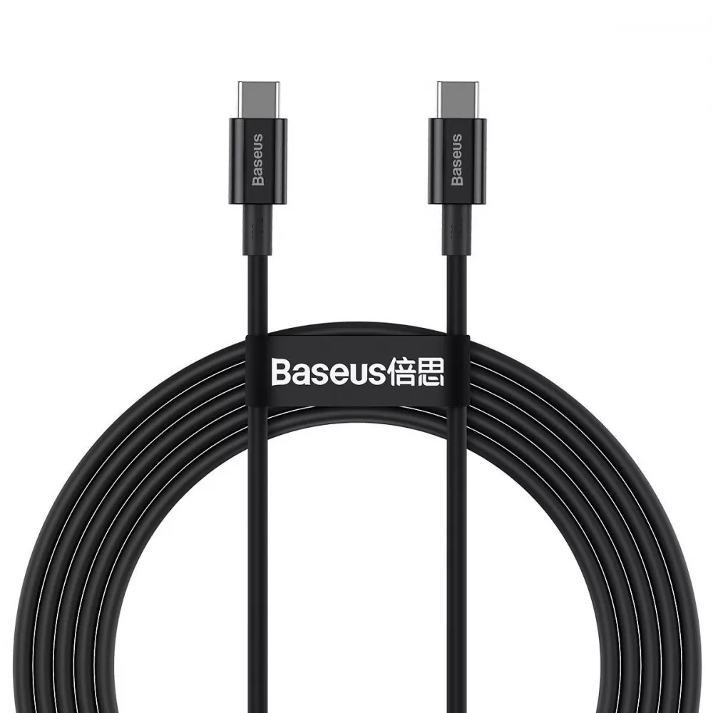 Кабель Baseus Superior Series Fast Charging Type-C to Type-C PD 100 Вт 2 м Black (9754948)