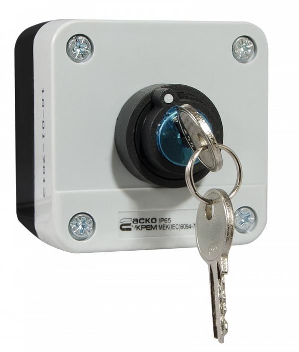 Пост одномісний АСКО-Укрем XAL-B144 Старт-Стоп 2.5А 220V 1NO IP65 перемикач 2-позиційний з ключем (A0140020013) Пост одномісний АСКО-Укрем XAL-B144 Старт-Стоп 2.5А 220V 1NO IP65 перемикач 2-позиційний з ключем (A0140020013)