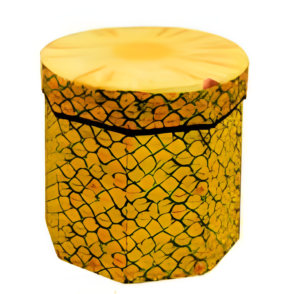 Пуф-тумба складана Stenson Fruits фланелеве покриття 35x32 см Жовтий (625816)