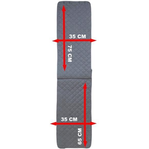 Накидки на сиденье автомобиля эко-замша узкие 2 шт. Черный (784) - фото 7