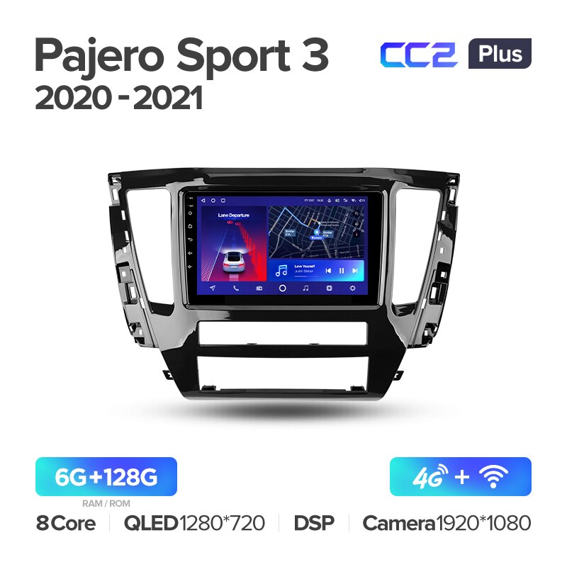 Автомагнитола штатная Teyes CC2 Plus для Mitsubishi Pajero Sport 3 2020-2021 Android CC2 PLUS 6+128G Wi-Fi+4G (1798534448) - фото 2