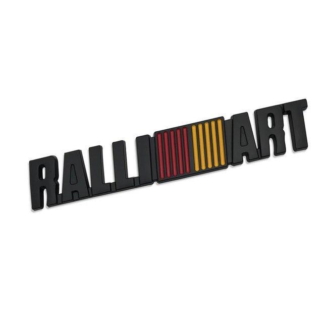 Эмблема RalliArt Mitsubishi металл 13х2,8 см Черный матовый (1683098711)