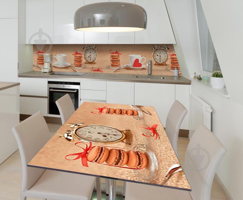 Наклейка 3Д виниловая на стол Zatarga «Время десерта» 600х1200 мм для домов, квартир, столов, кофейн, кафе