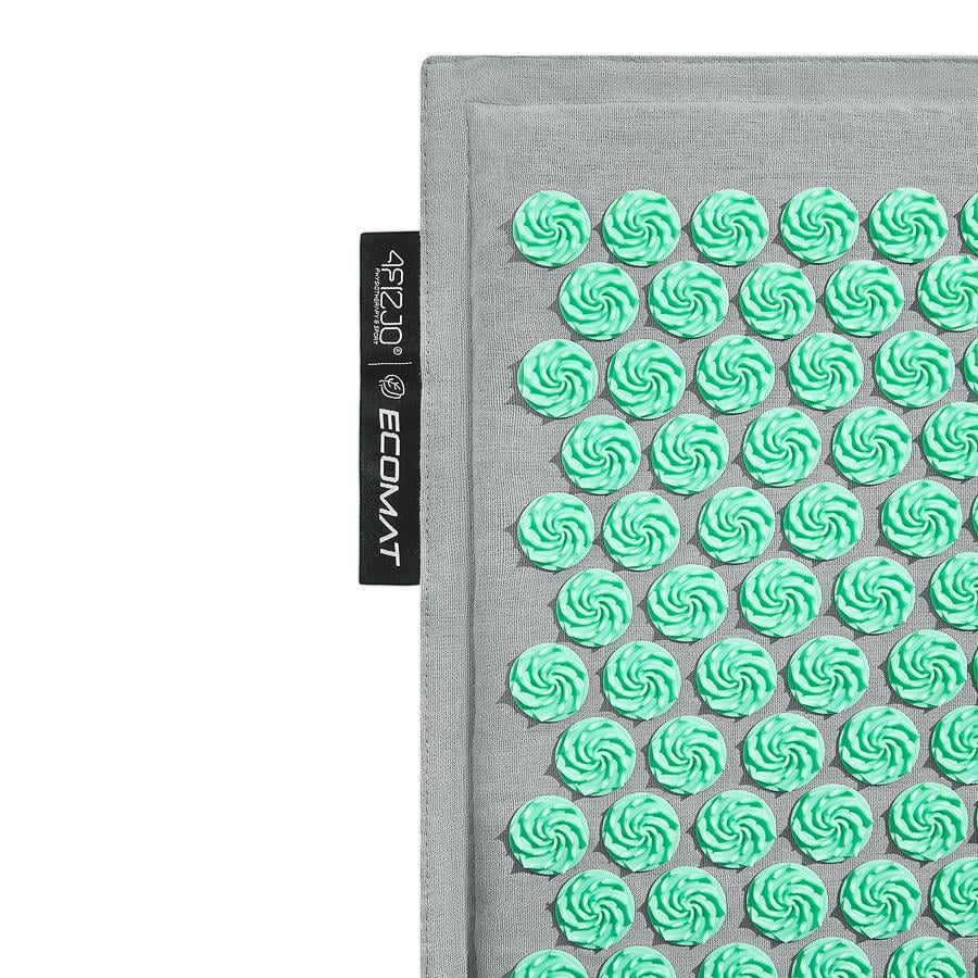 Коврик акупунктурный 4FIZJO Eco Mat Аппликатор Кузнецова с подушкой 68х42 см Grey/Mint (4FJ0230) - фото 10