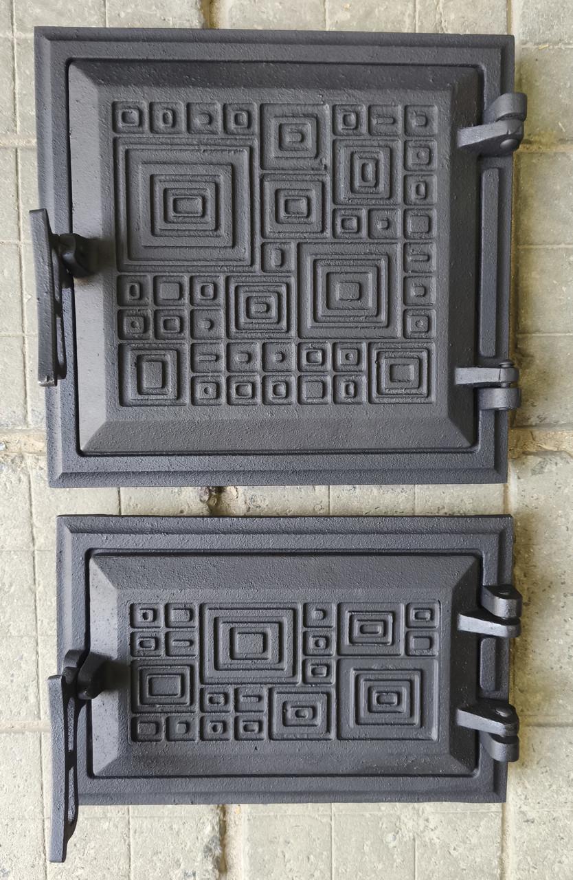 Дверцята для печі Модерн топка та піддув фарбовані