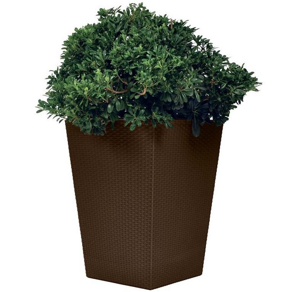 Горщик для квітів Keter Rattan Planter M 55,4 л Коричневий (228975)