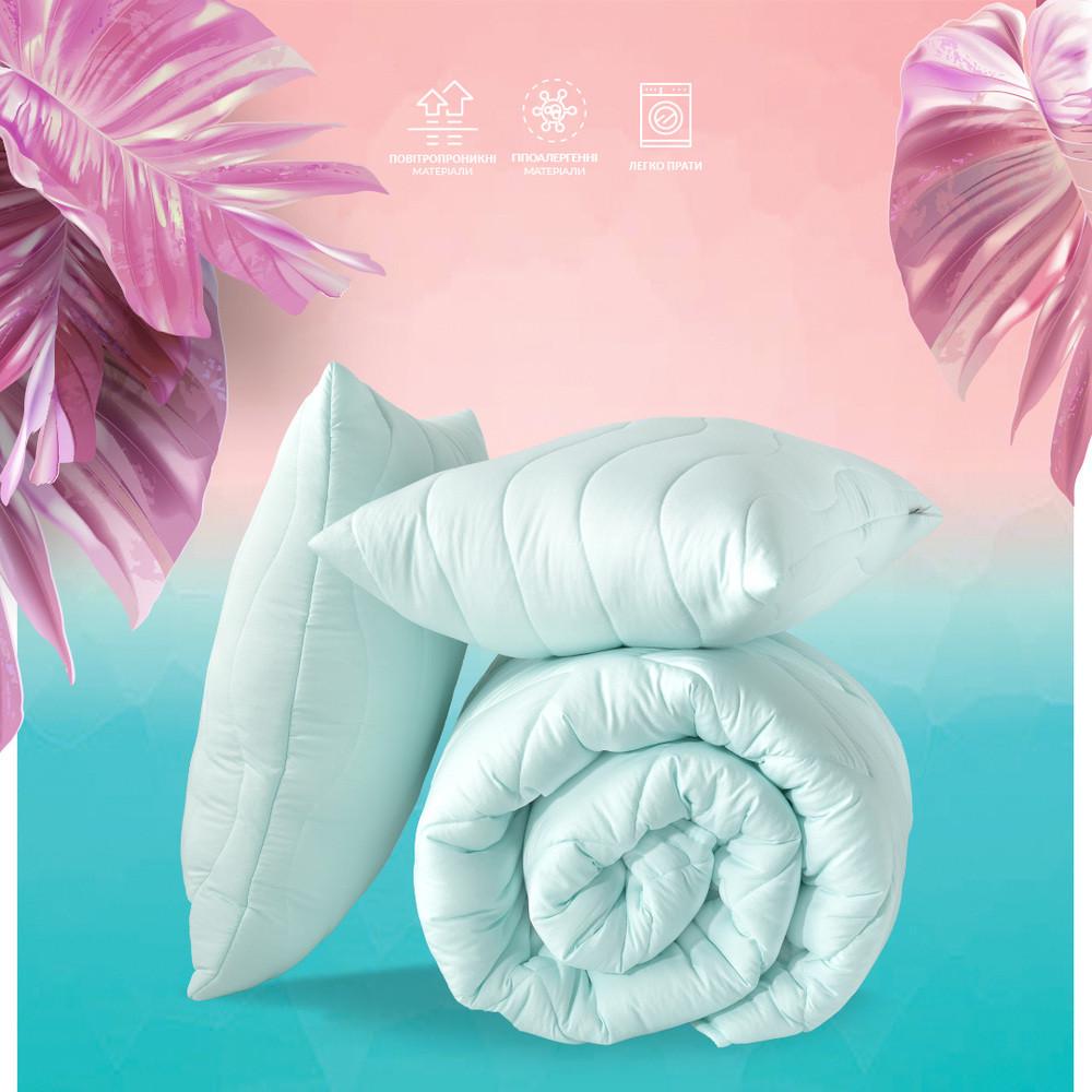 Набор одеяло и подушки IDEIA Tropical 200х220 см /50х70 см 2 шт. Мятный (8-32436х002) - фото 2 Набор одеяло и подушки IDEIA Tropical 200х220 см /50х70 см 2 шт. Мятный (8-32436х002) - фото 2