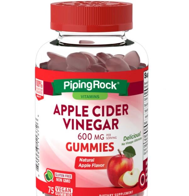 Яблочный уксус Piping Rock Apple Cider Vinegar 600 mg 75 Veg Gummies