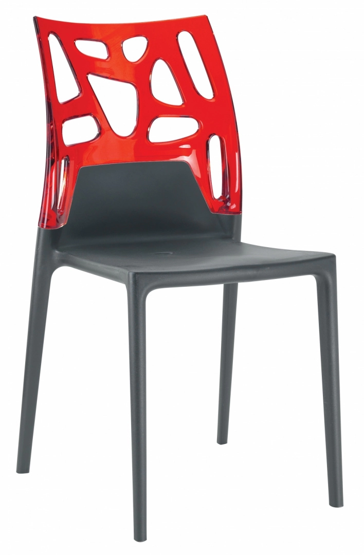 Стул Litolan Papatya Ego-Rock антрацит Прозрачно-красный (DR001992) Стул Litolan Papatya Ego-Rock антрацит Прозрачно-красный (DR001992)