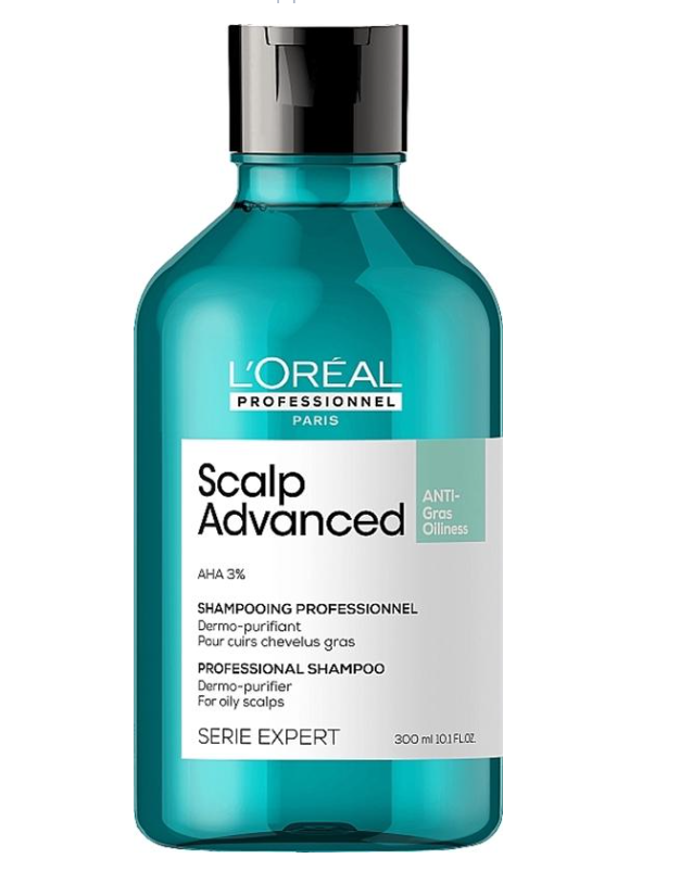 Шампунь очищающий для жирных волос Scalp Advanced L’Oreal Professionnel Paris без сульфатов и силиконов 300 мл (54228)