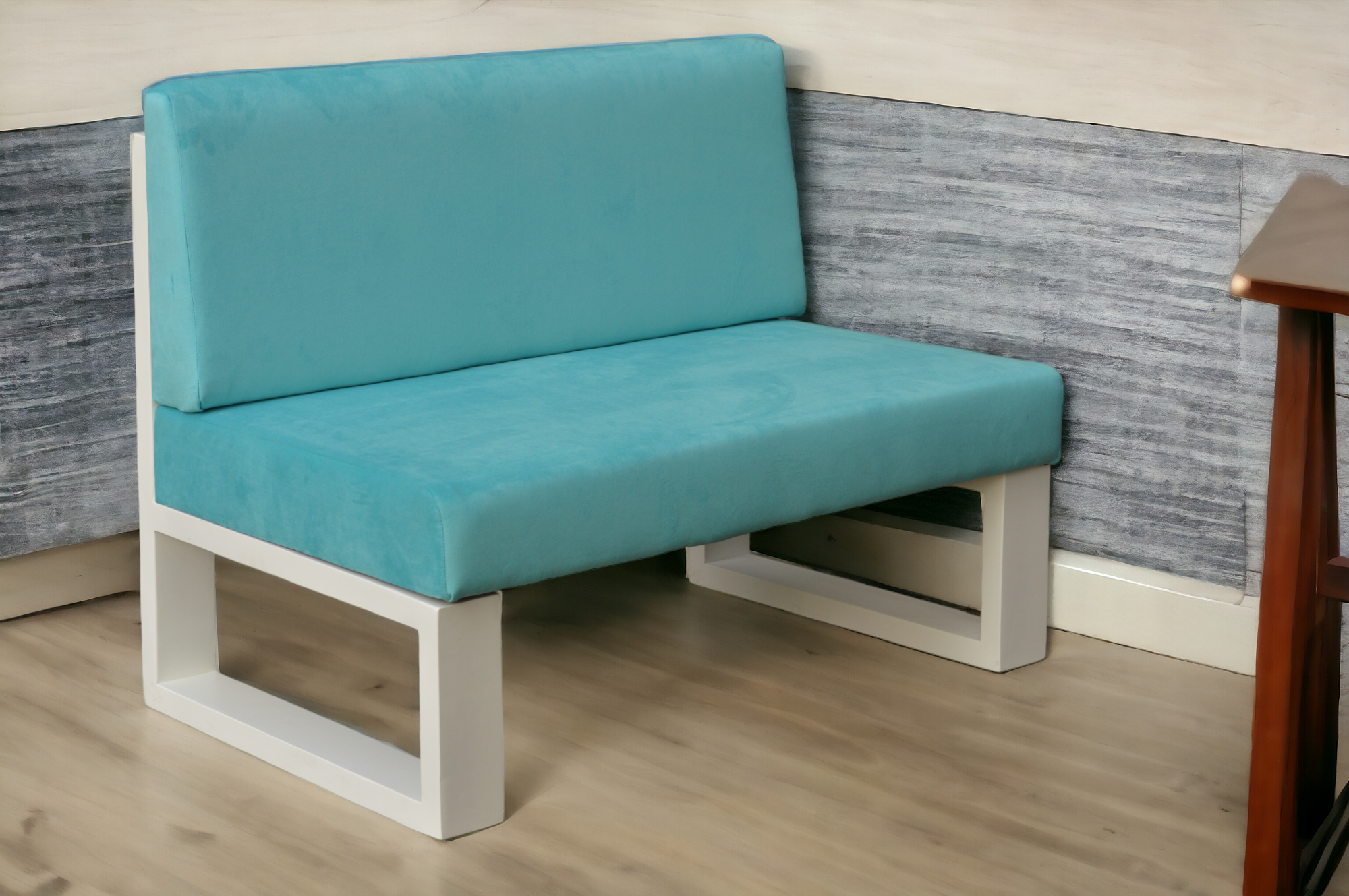 Диван Woodyloftstyle WLS D23 Лофт 1100x690x850 мм Бірюзовий (D-23/М-110/2/J/2/02) - фото 3 Диван Woodyloftstyle WLS D23 Лофт 1100x690x850 мм Бірюзовий (D-23/М-110/2/J/2/02) - фото 3