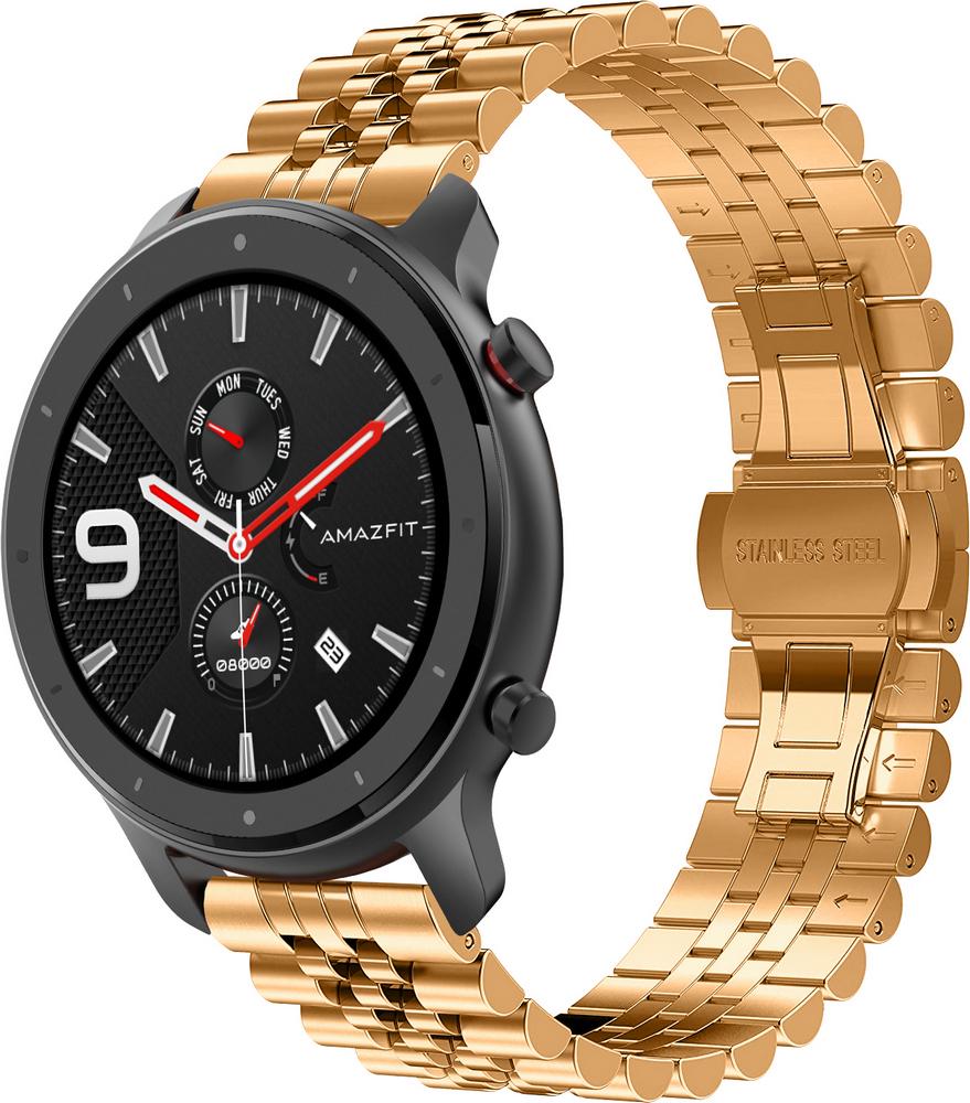 Браслет металлический Stech для Amazfit GTR 47mm Rose Gold (25255-27)