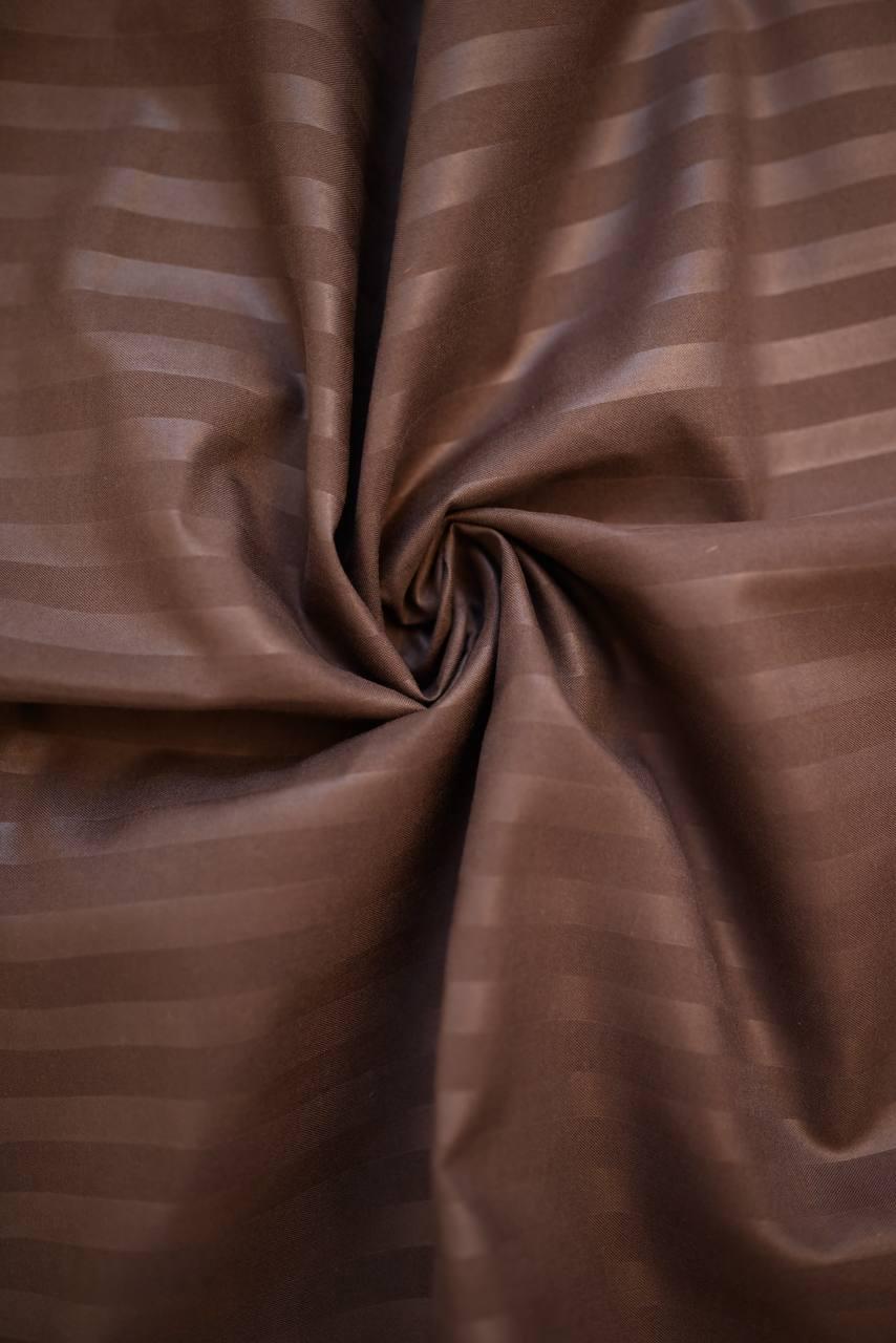 Комплект постільної білизни Signorina Siena зі страйп-сатину євро 50х70 см/70х70 см Шоколадний (0010E) - фото 5