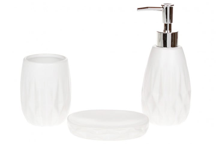 Набор аксессуаров BonaDi 851-271 Ромбы 3 предмета White (10041)
