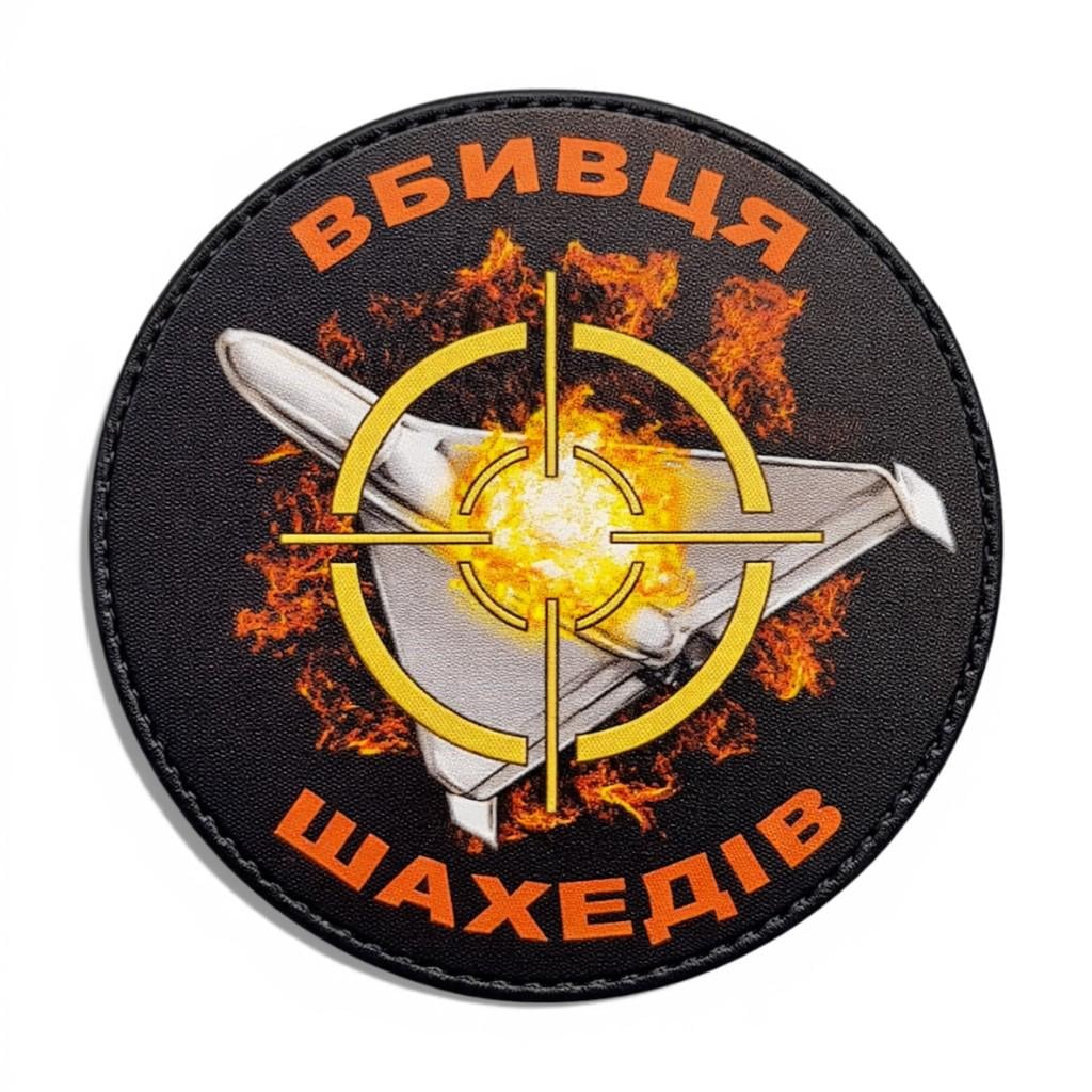 Патч-шеврон "Вбивця шахедів" (32466853) Патч-шеврон "Вбивця шахедів" (32466853)