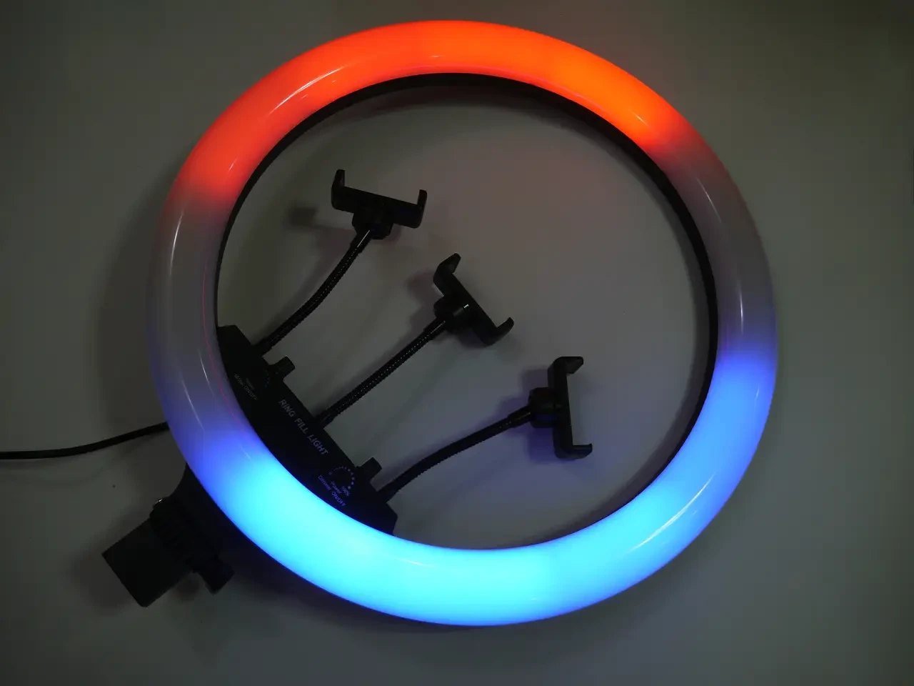 Лампа кільцева RGB Ring Light LED 3 кріплення MJ-18 55,5 см (1762949408) - фото 6