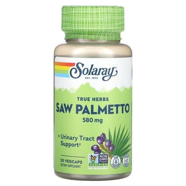 Ягоды пальмы Сереноа Solaray Saw Palmetto для мужского здоровья 580 мг 50 вег. капс. (2230974464)