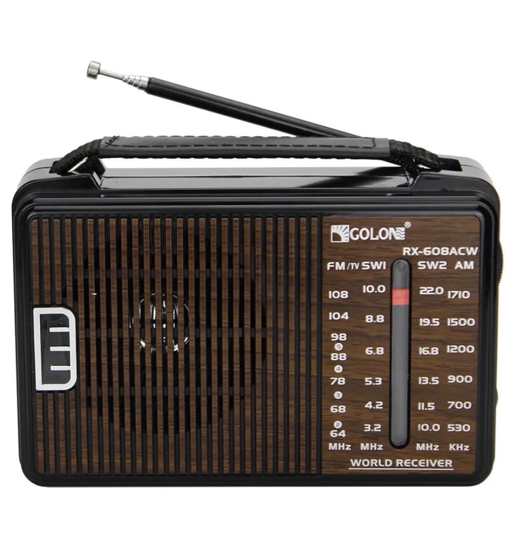 Радиоприемник переносной Golon RX-608 от сети 220 В/батареек (24403275) - фото 2