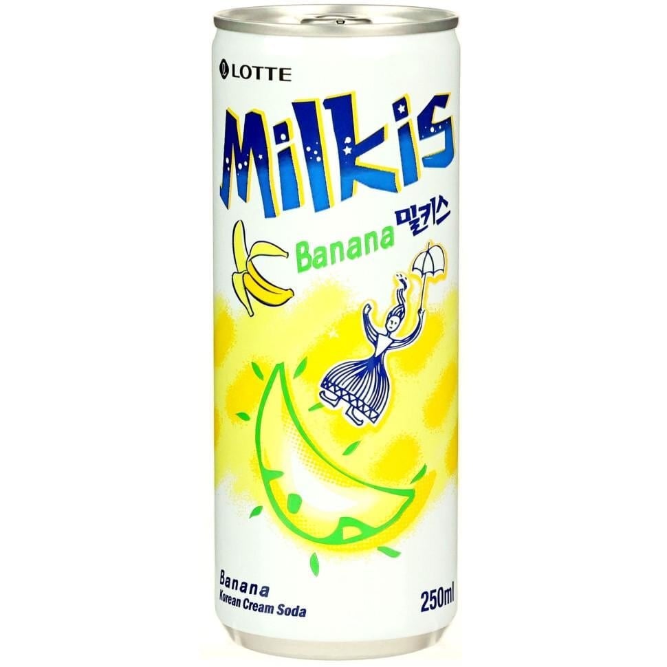 Молочний газований напій Lotte Milkis зі смаком банана 250 мл (2354728202)