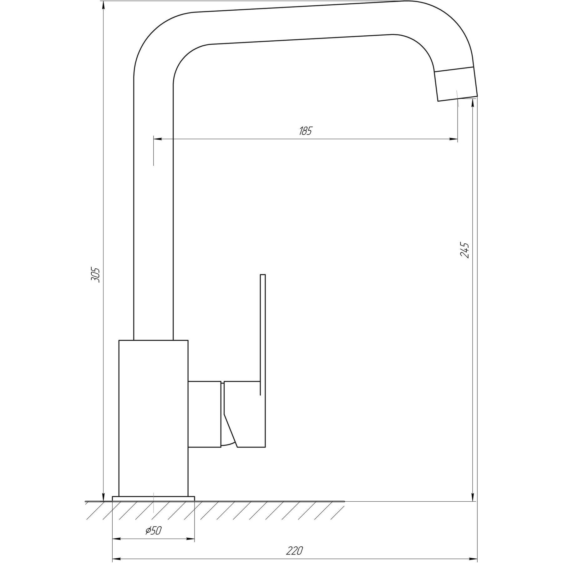 Змішувач для кухні TOPAZ BARTS TB 07423-H36-BL (000022531) - фото 5