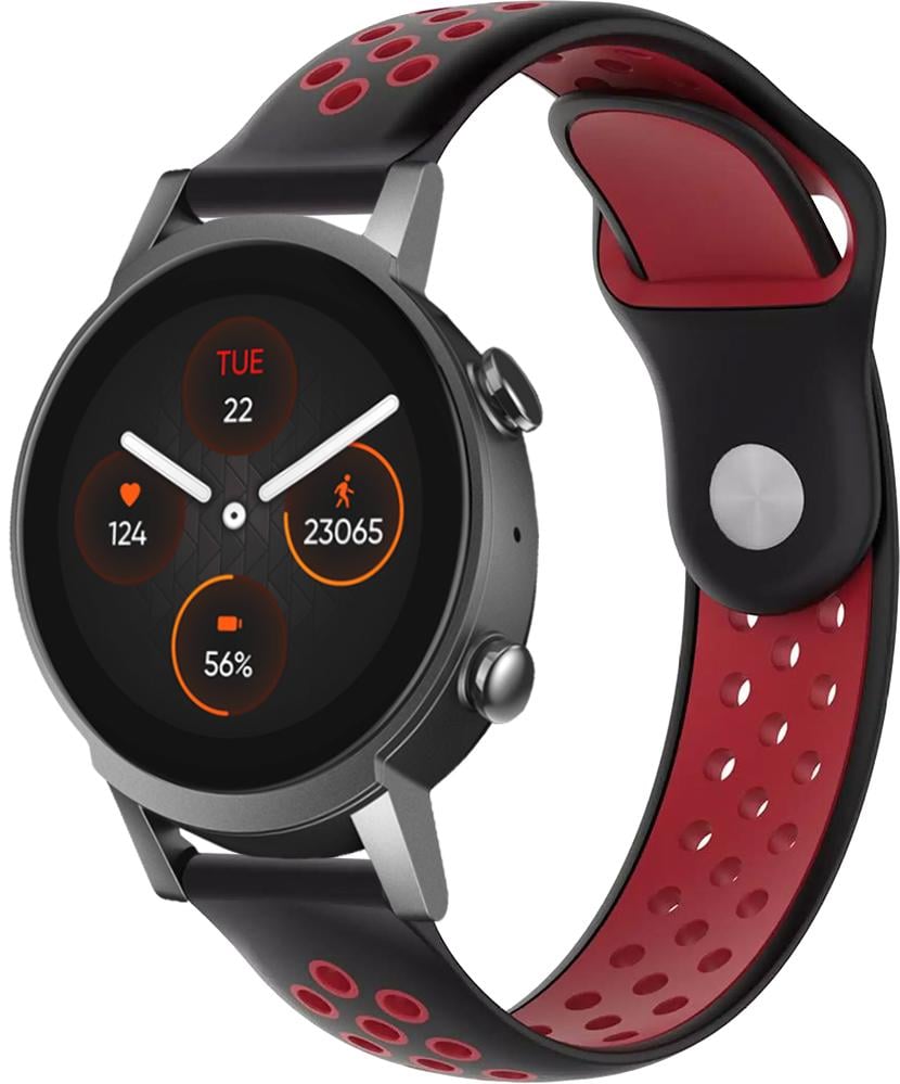 Ремінець Sport для Mobvoi TicWatch E3 Black Red (26747-44)