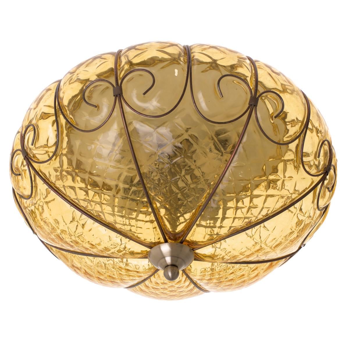 Люстра потолочная торт классическая Brille BELL-004C/4 E14 AB AMBER