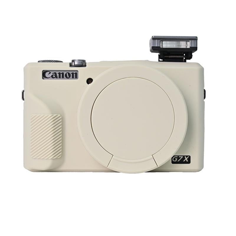 Чохол захисний силіконовий із кришкою для фотоапаратів Canon G7X Mark III Білий