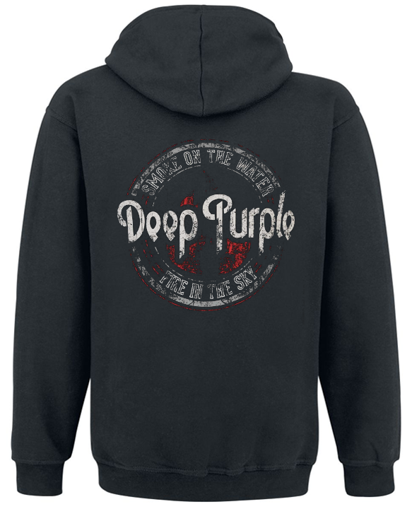 Толстовка з блискавкою "Deep Purple Smoke on the water Fire in the sky" L Чорний (17075) - фото 2 Толстовка з блискавкою "Deep Purple Smoke on the water Fire in the sky" L Чорний (17075) - фото 2