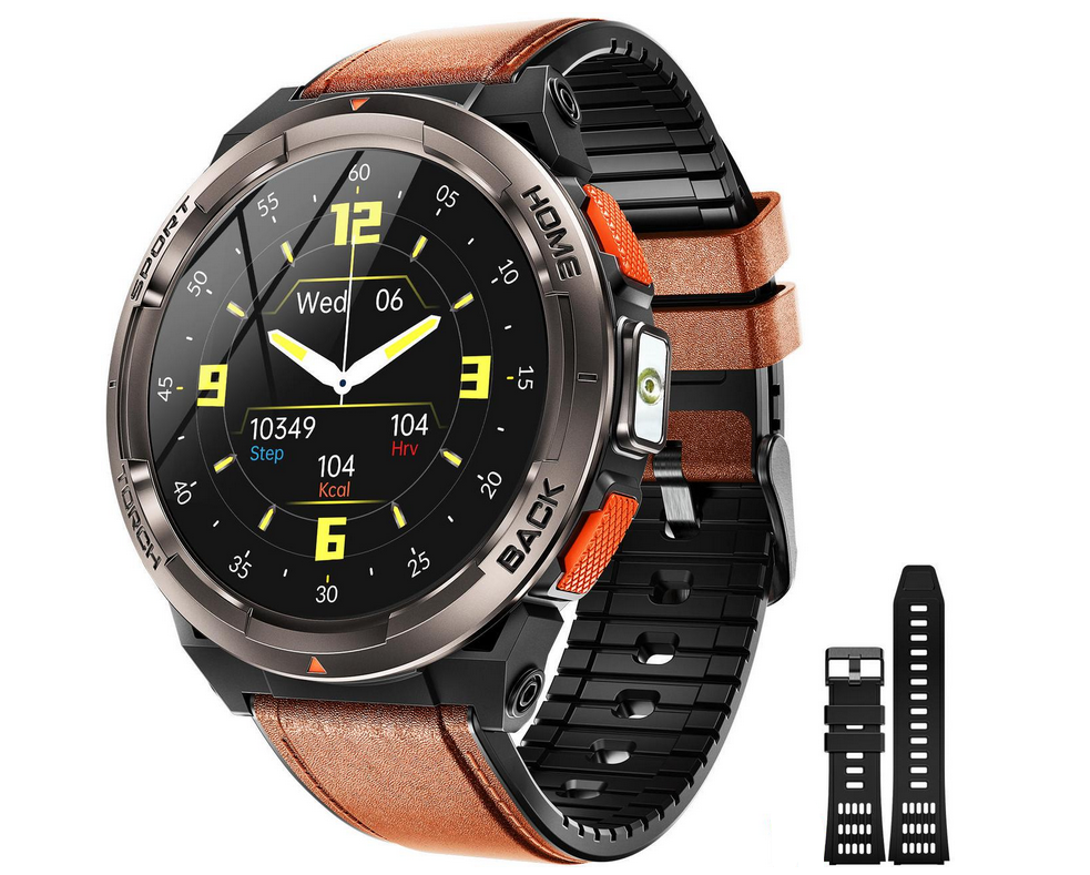 Чоловічий військовий смарт-годинник EIGIIS KE5 зі світлодіодним ліхтариком компасом і барометром для Android iOS