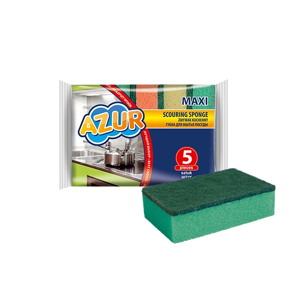 Губка для посуду Azur МАХІ 5 шт.