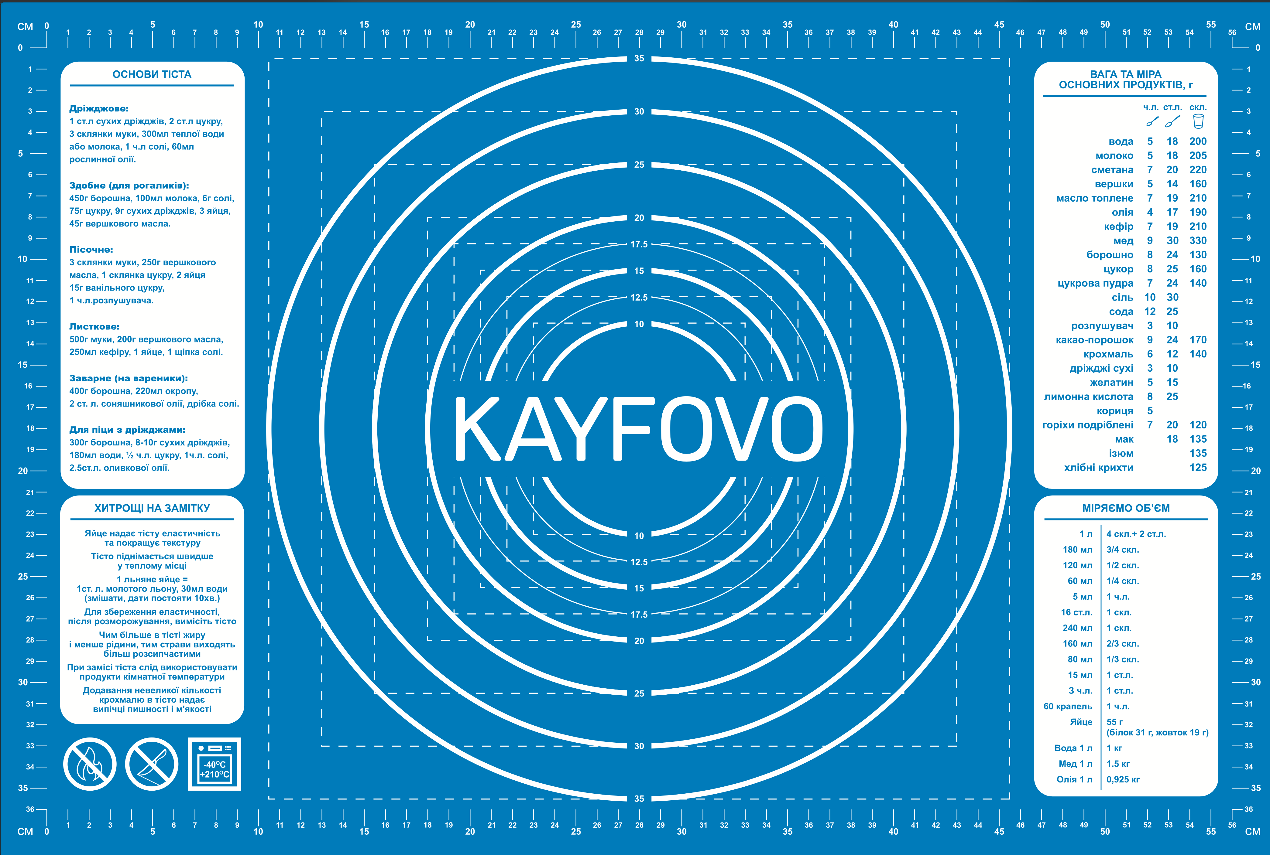 Коврик кондитерский антипригарный Kayfovo MT-23 силиконовый 36х26 см (28734)