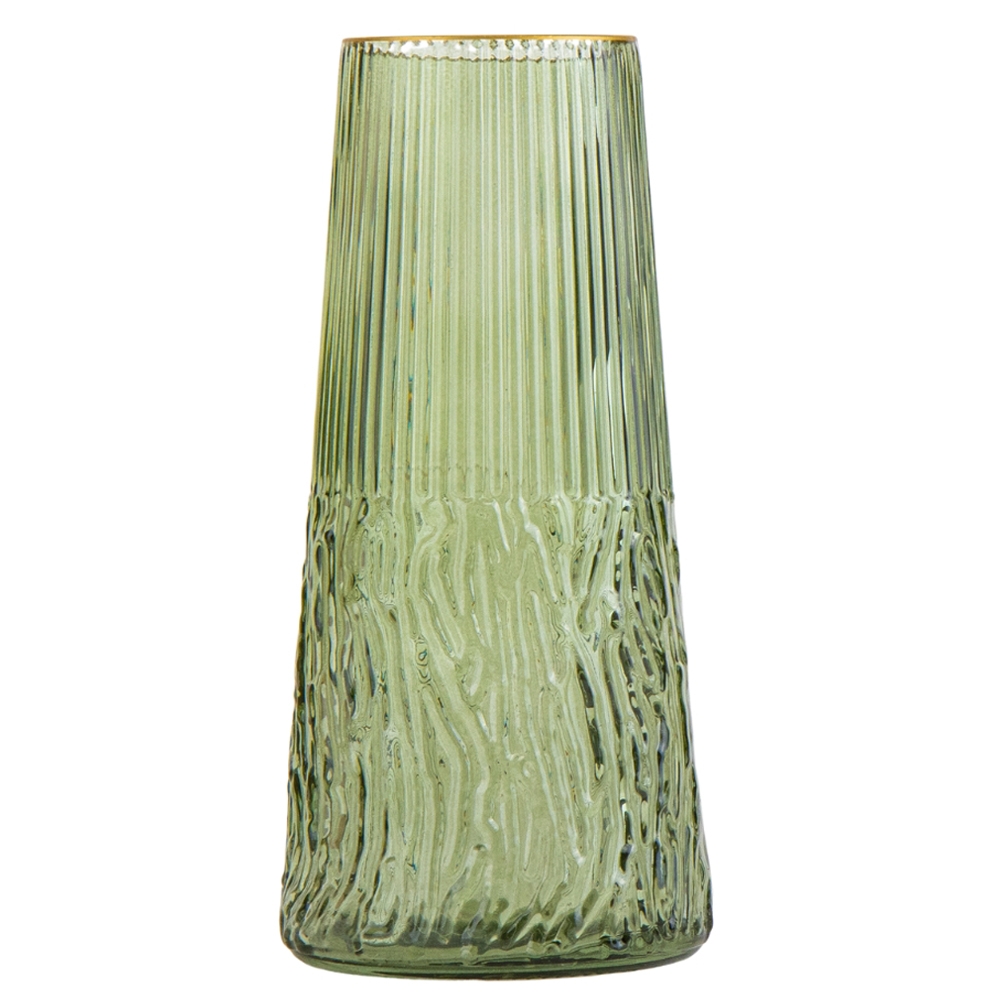 Ваза стеклянная Elisey Солнечная Арфа 21,5 см Зеленый (9049-010)