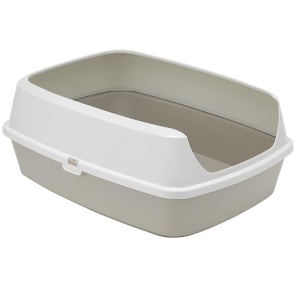 Туалет відкритий з бортиком для котів Moderna Maryloo 50х38х16 см Сірий (AA50330) - фото 1