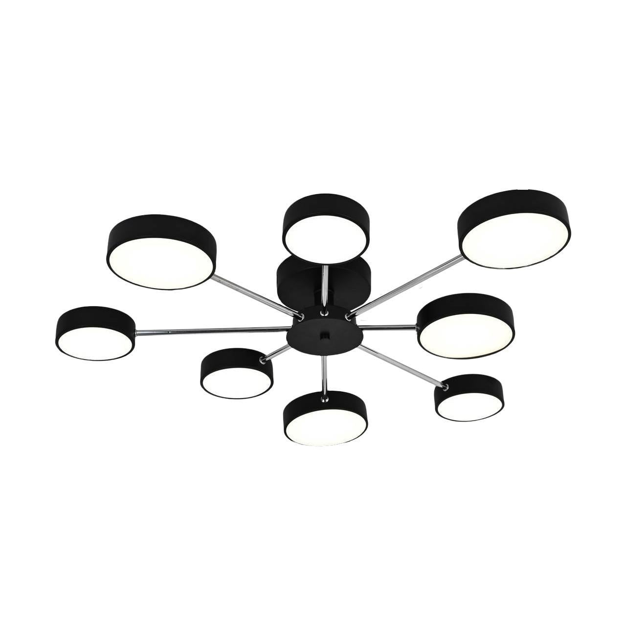 Люстра LED на пульте Svet SY-16060/4+4 BK+CR 176W Черный/Хром