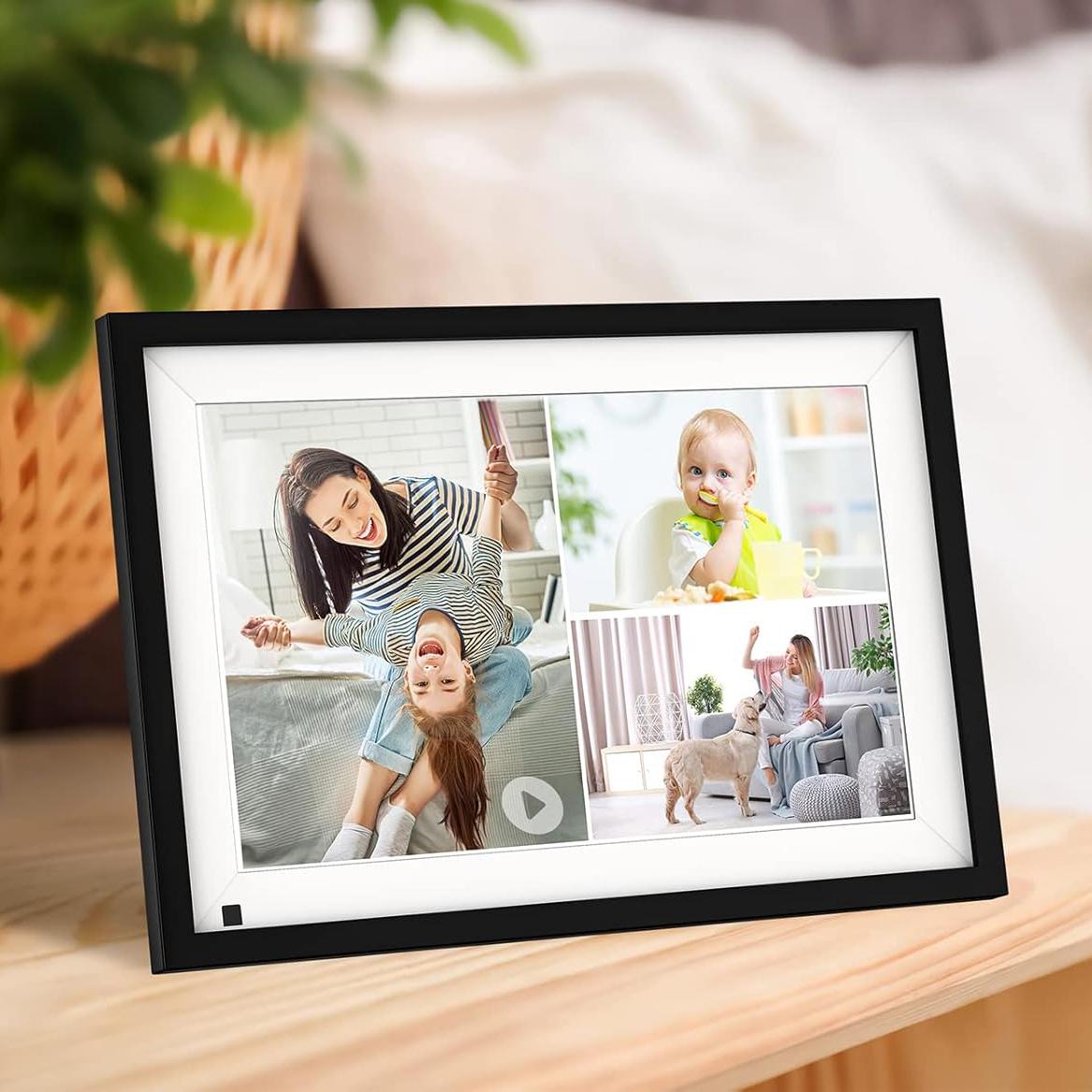 Фоторамка цифровая с Wi-Fi ARWOEIS с сенсорным экраном встроено 16 ГБ со слайдшоу и видеопроигрывателем датчиком движения Black (25107474)