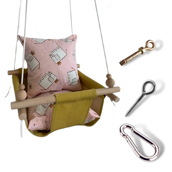 Детская качеля Infancy Слоники Розовый (9666381) Детская качеля Infancy Слоники Розовый (9666381)